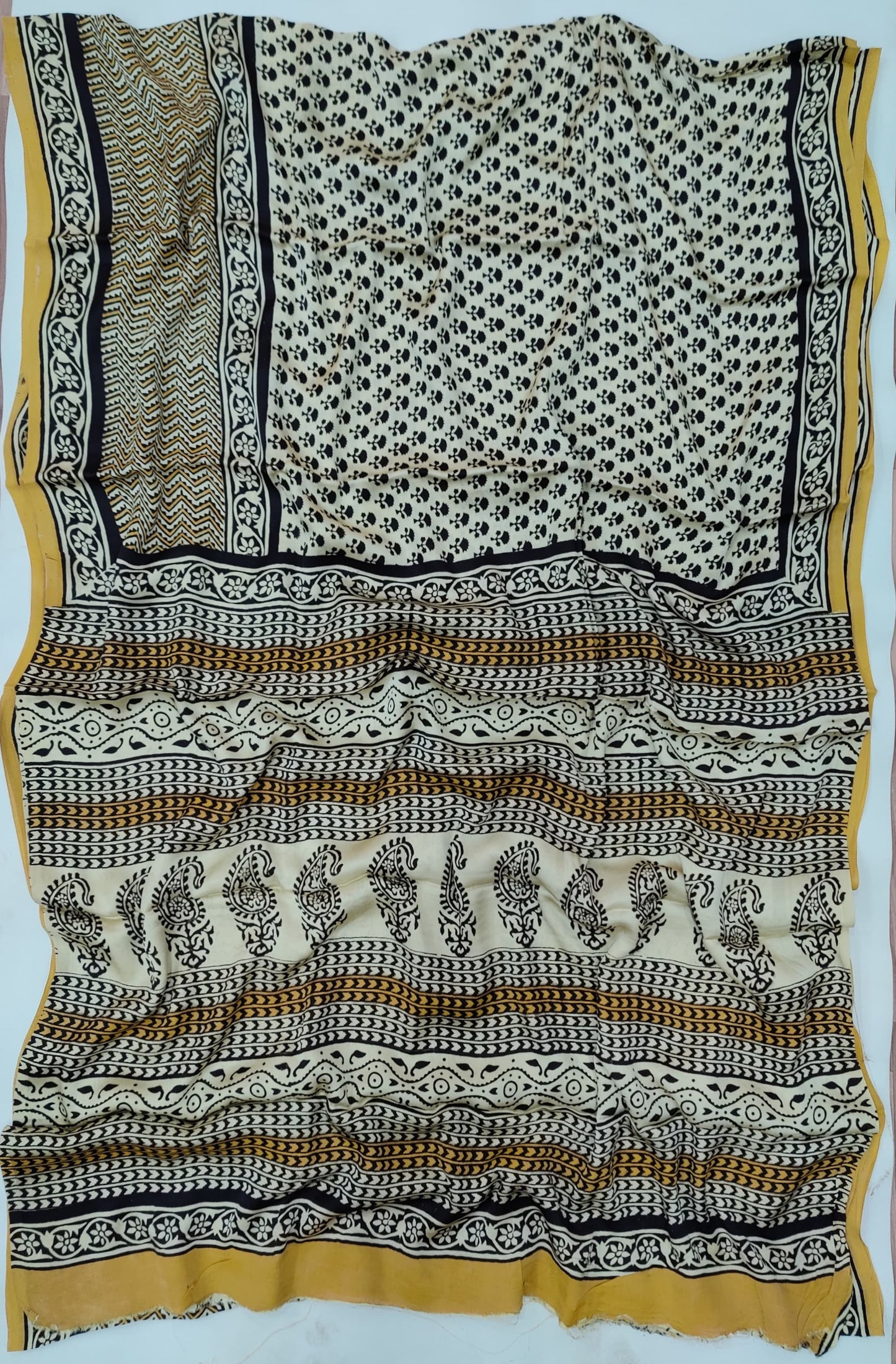 Ajrakh Printed Modal Silk Saree