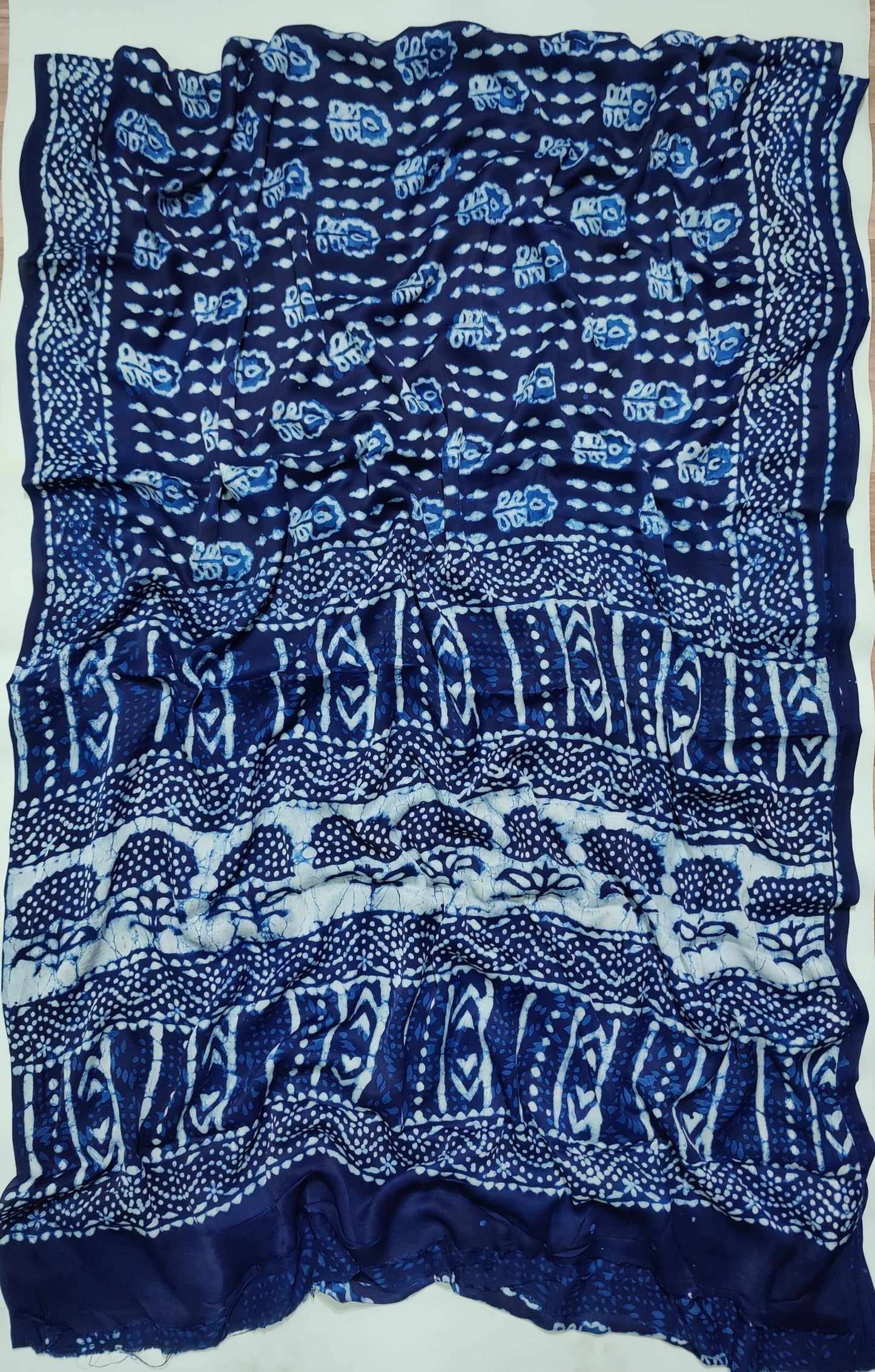 Ajrakh Printed Modal Silk Saree