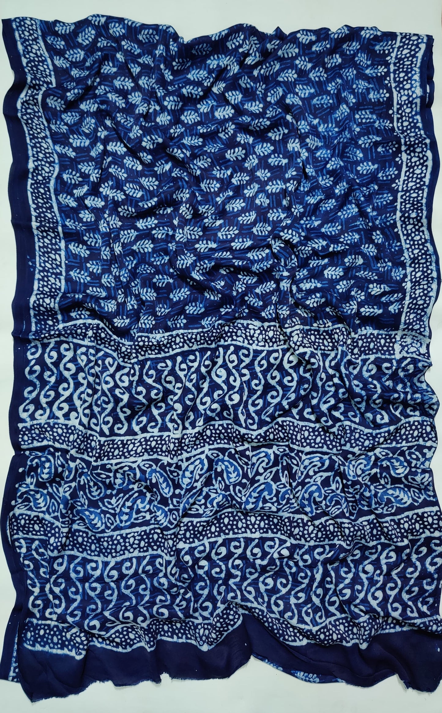 Ajrakh Printed Modal Silk Saree