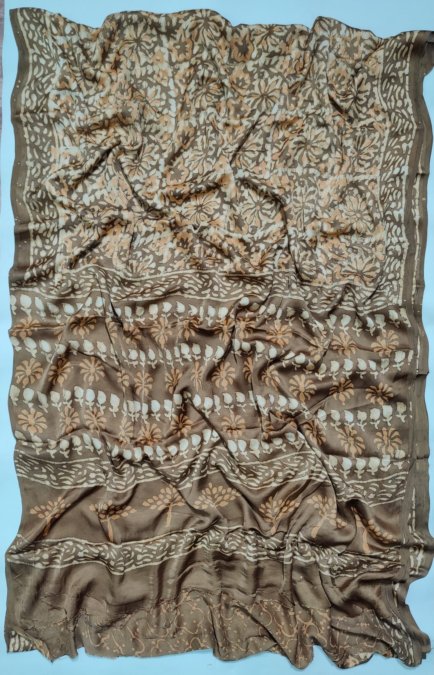 Ajrakh Printed Modal Silk Saree
