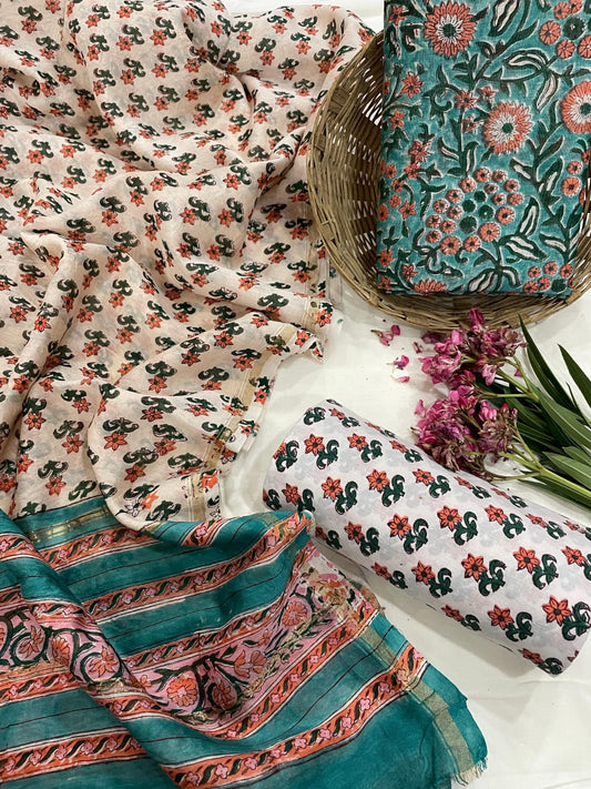 Pure Chanderi Silk Suit
