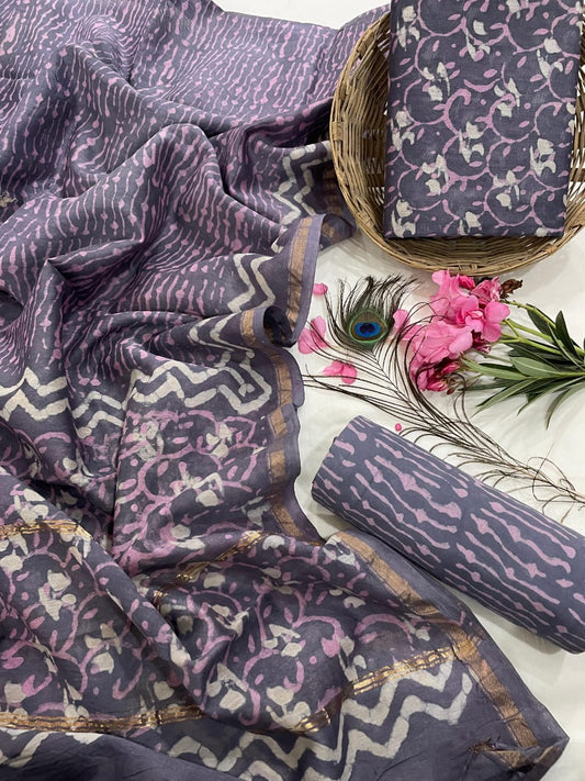 Pure Chanderi Silk Suit