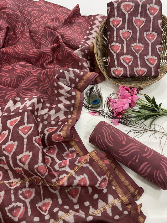 Pure Chanderi Silk Suit
