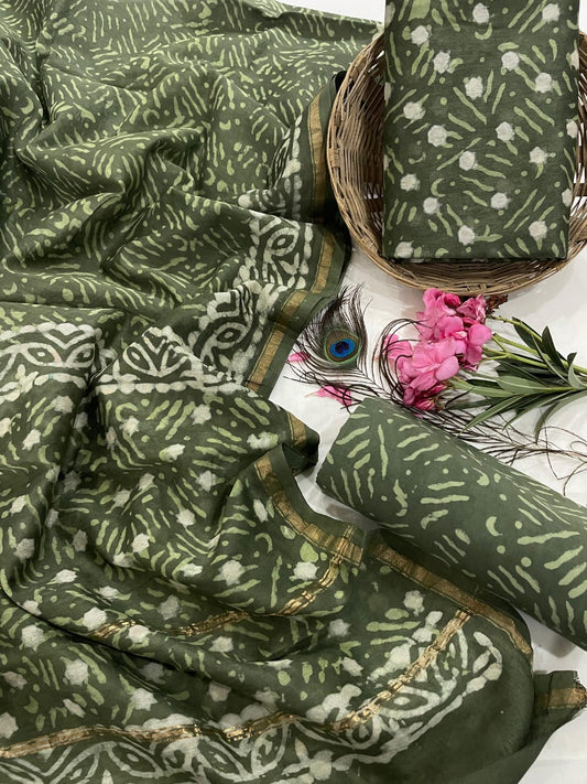 Pure Chanderi Silk Suit