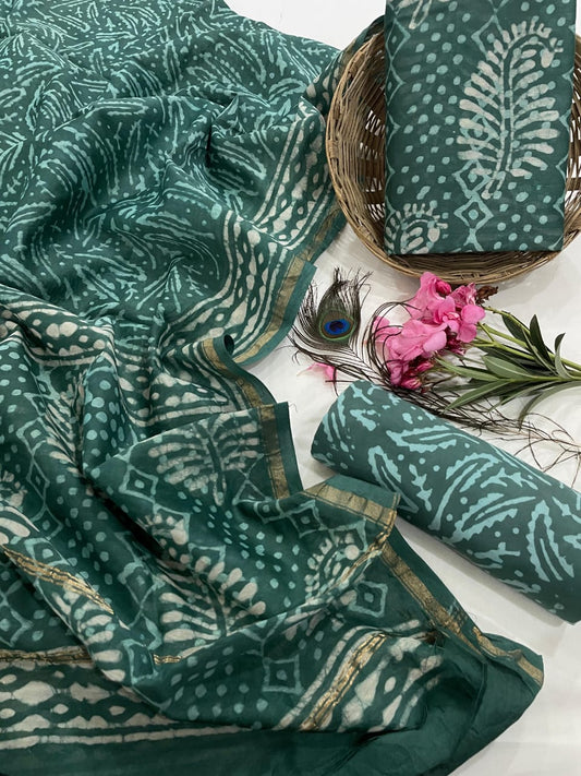 Pure Chanderi Silk Suit