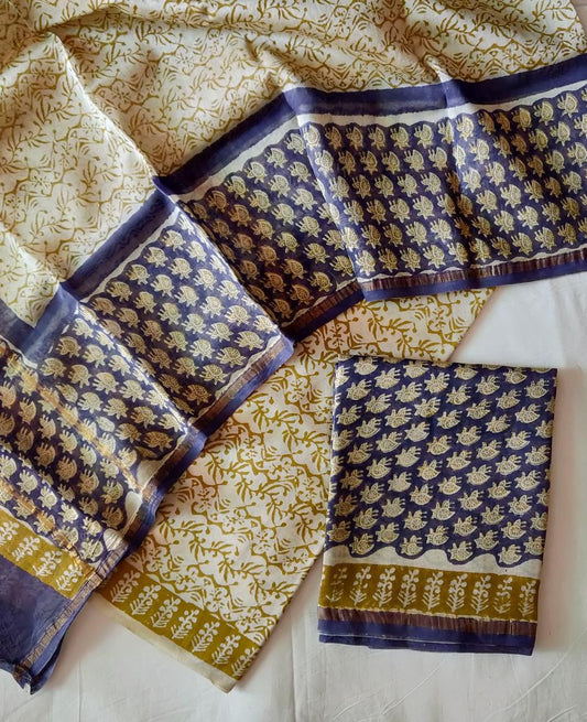 Pure Chanderi Silk Suit