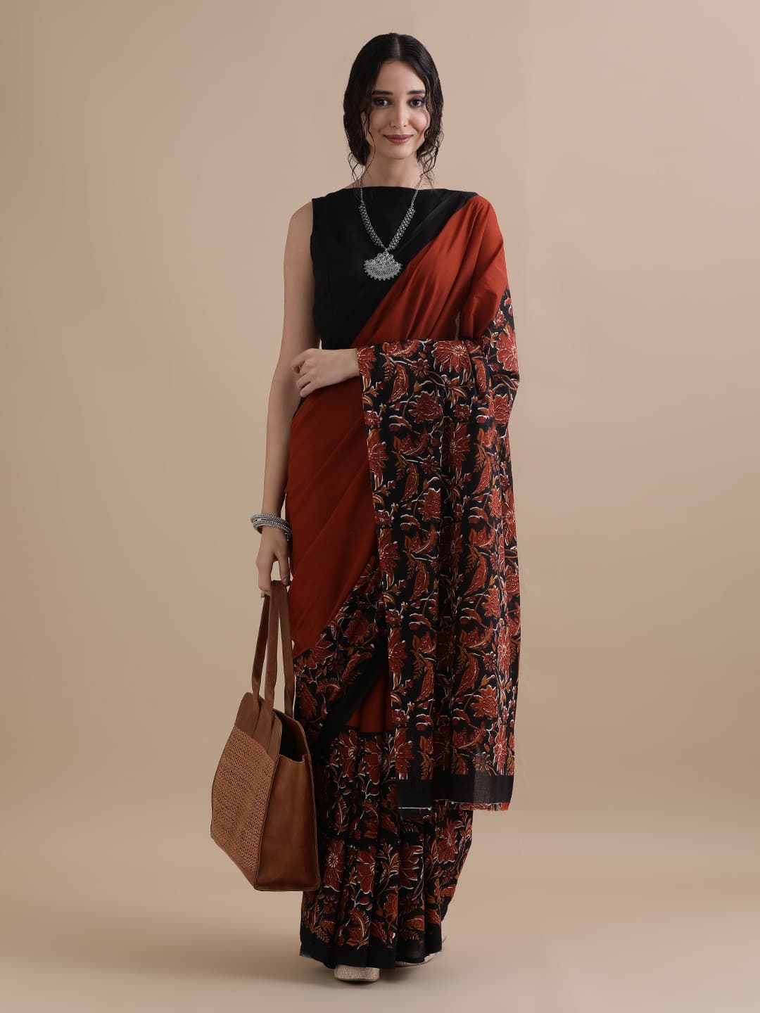 Hand Printed Cotton MulMul Saree