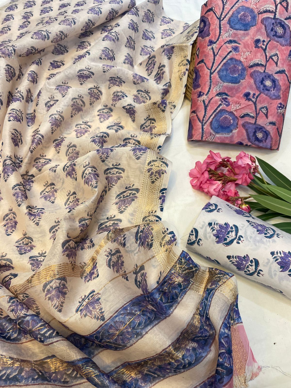 MAHESHWARI SILK SUIT SET