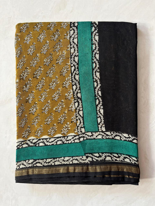 Hand Block Printed Chanderi silk Saree