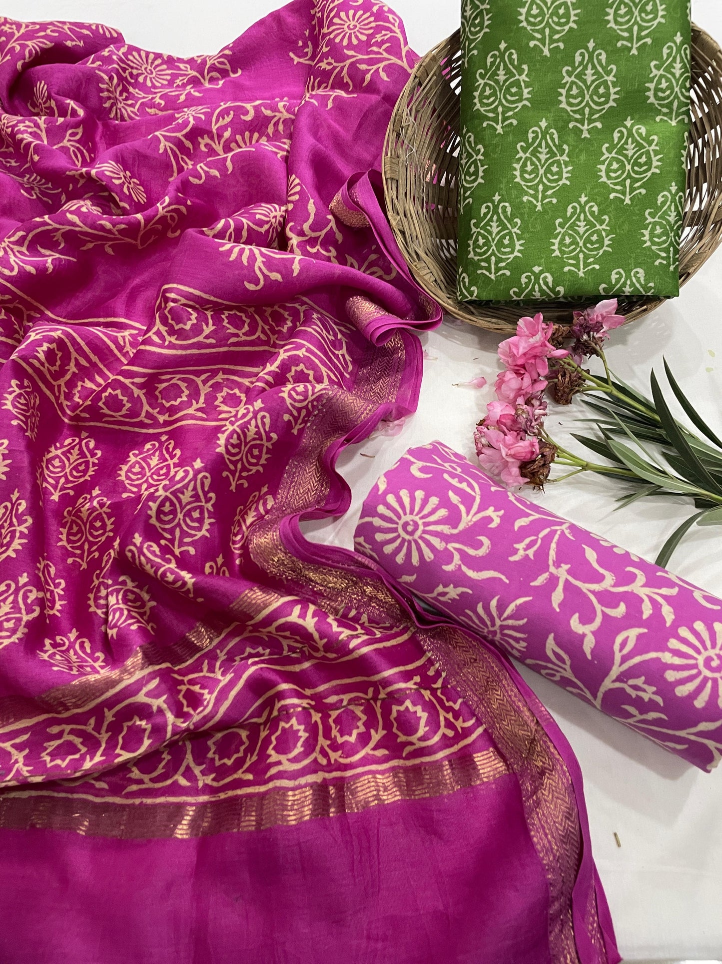 Maheshwari Silk Suit Set