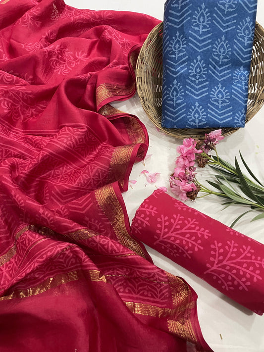 Maheshwari Silk Suit Set