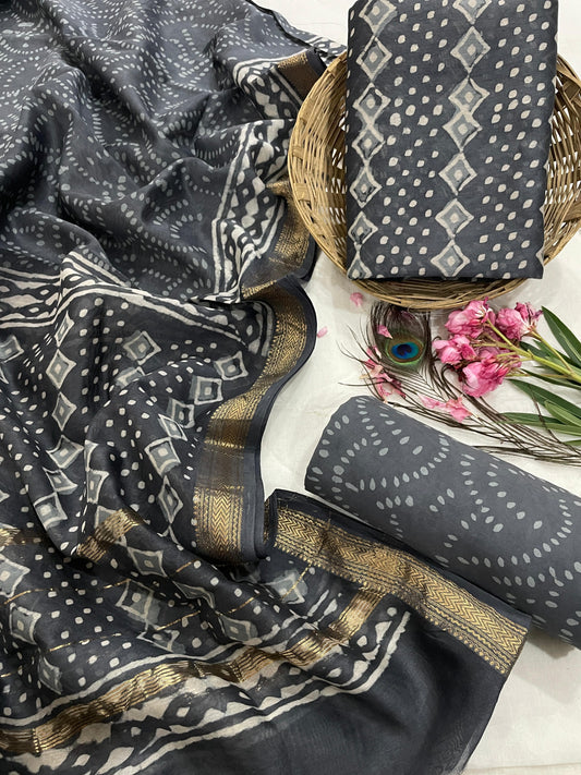 Maheshwari Silk Suit Set