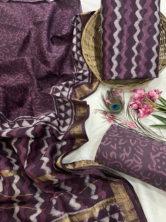Maheshwari Silk Suit Set