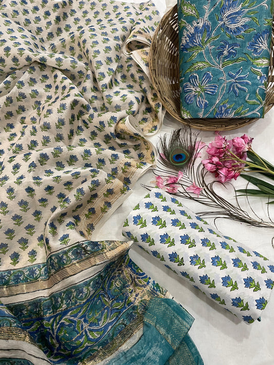 Maheshwari Silk Suit Set