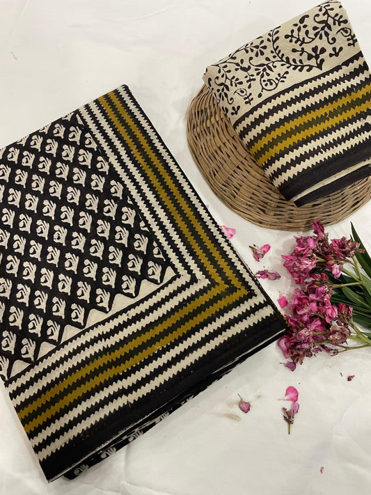 Hand Printed Cotton MulMul Saree
