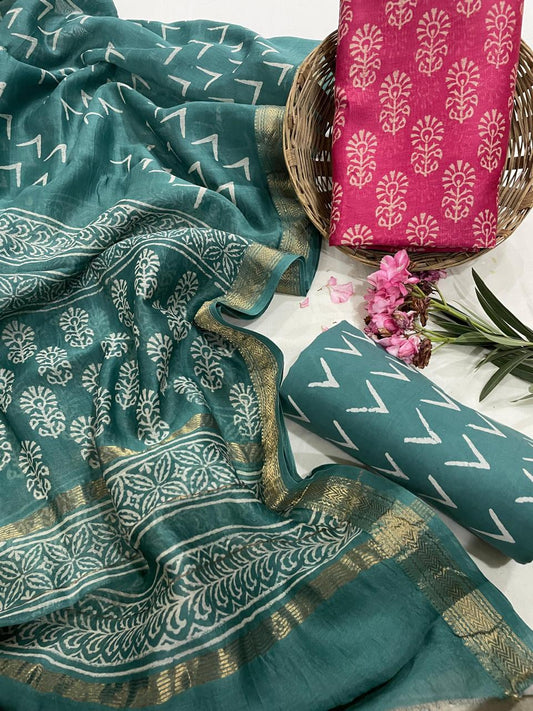 Maheshwari Silk Suit Set