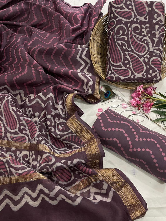 Maheshwari Silk Suit Set