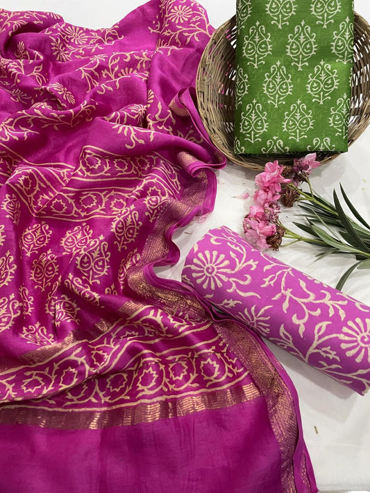 Maheshwari Silk Suit Set