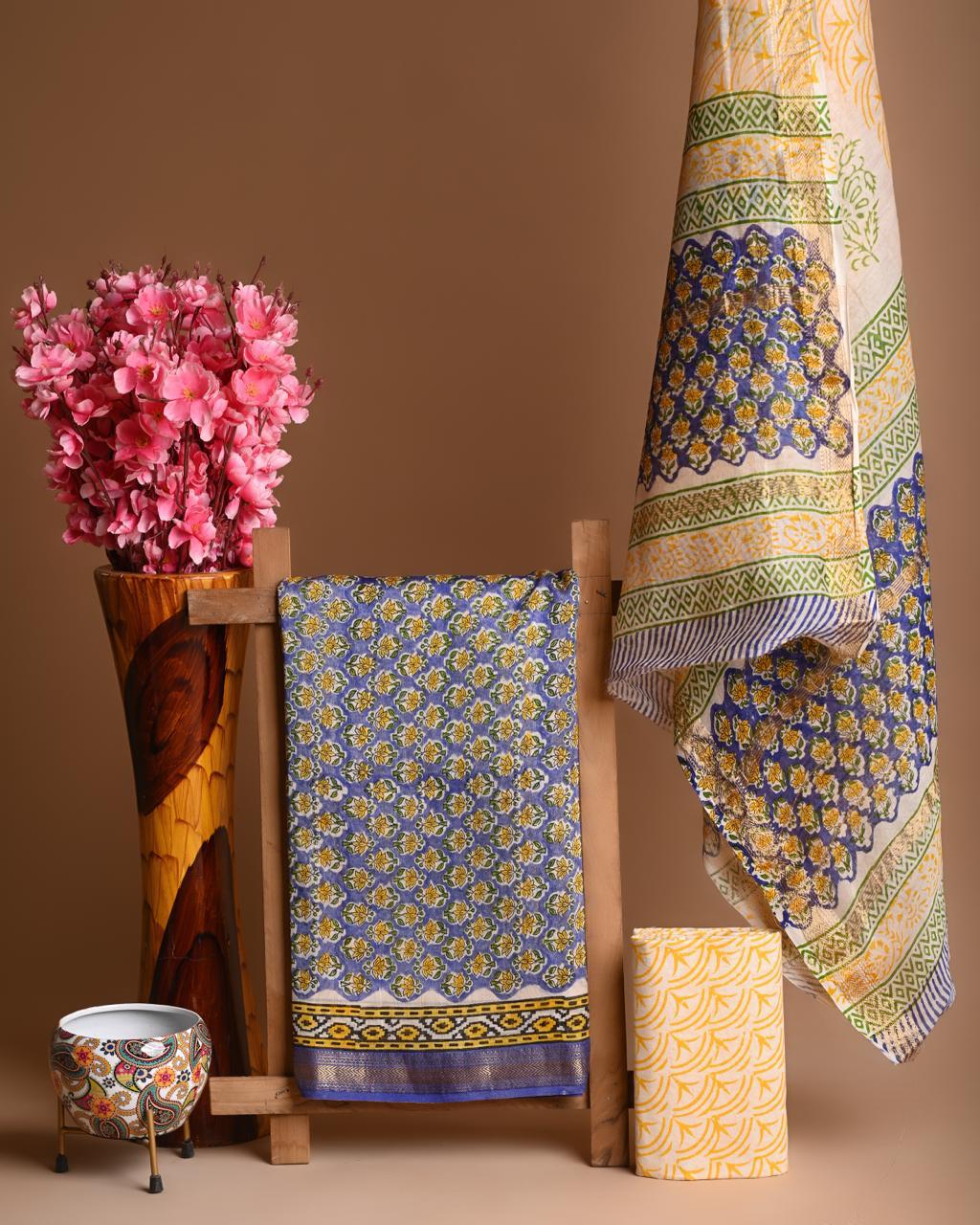 Maheshwari Silk Suit Set