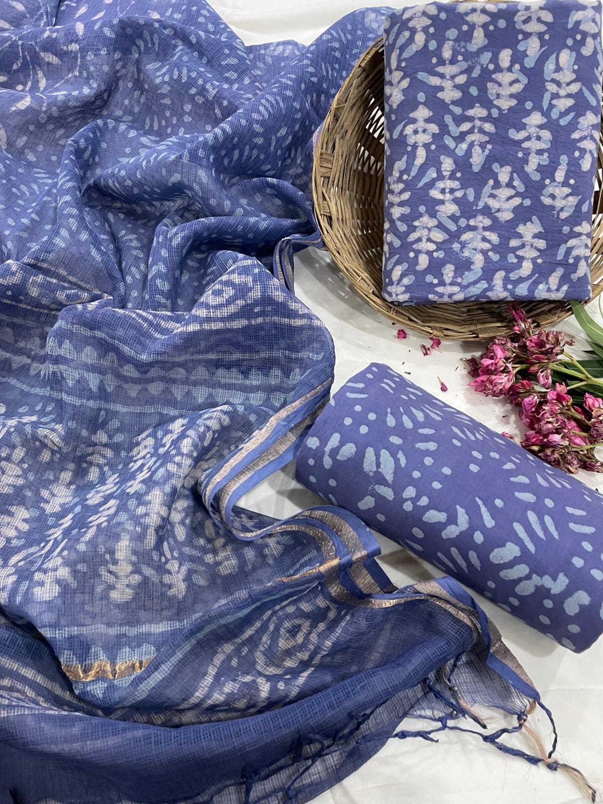 Pure Cotton Suit Set with Kota Dupatta