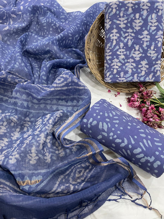 Pure Cotton Suit Set with Kota Dupatta