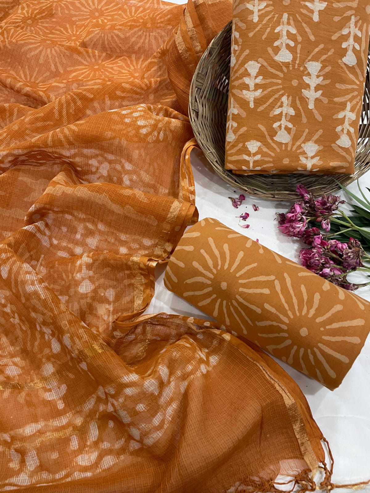 Pure Cotton Suit Set with Kota Dupatta