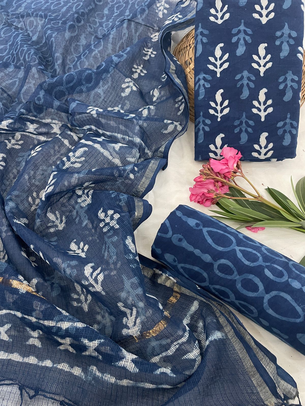 Pure Cotton Suit Set with Kota Dupatta