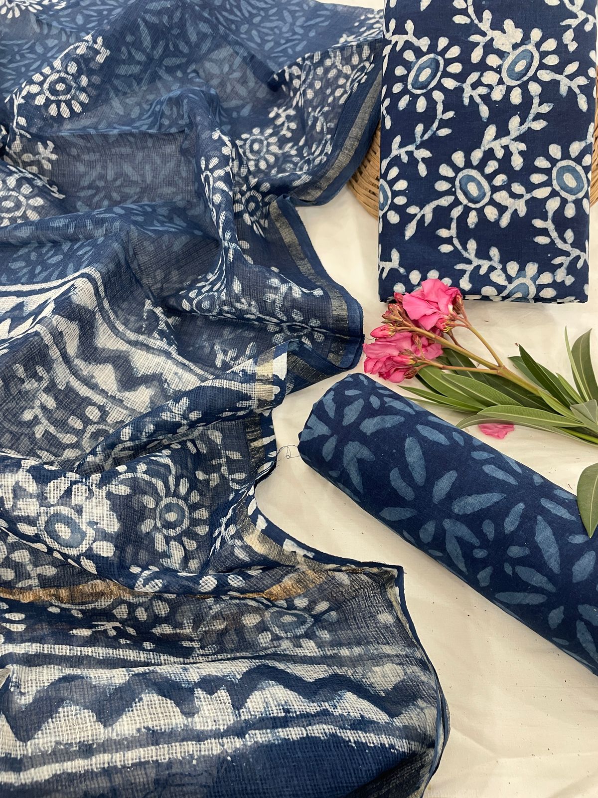 Pure Cotton Suit Set with Kota Dupatta