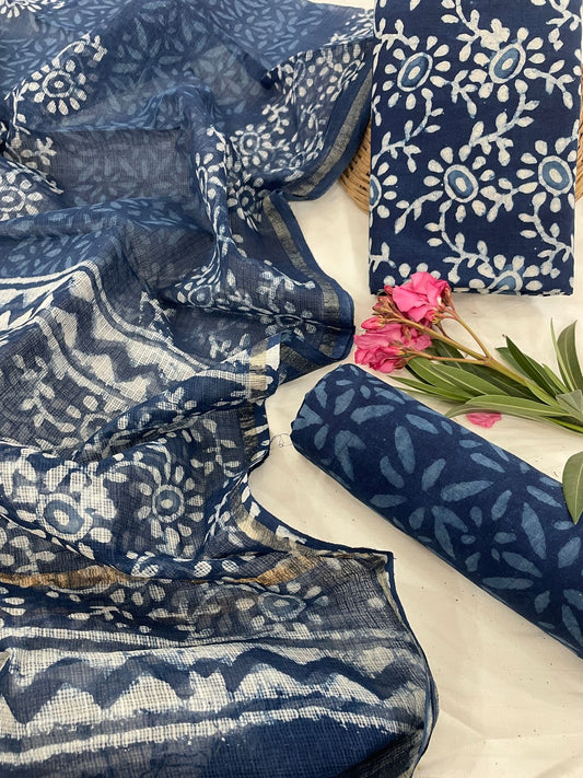 Pure Cotton Suit Set with Kota Dupatta