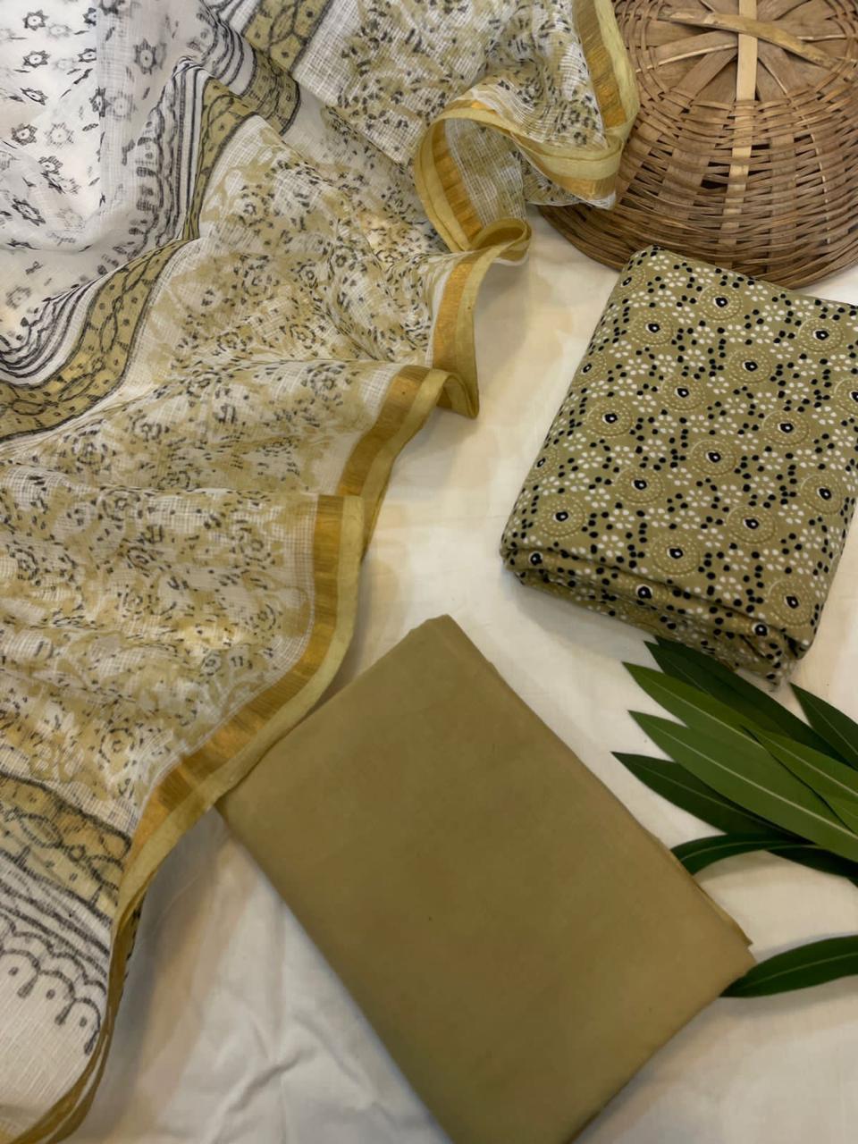 PURE COTTON SUIT SET WITH KOTA DUPATTA