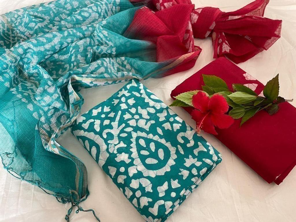 PURE COTTON SUIT SET WITH KOTA DUPATTA