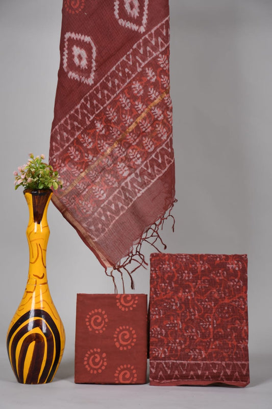 Hand Block Printed Kota Cotton Suit set