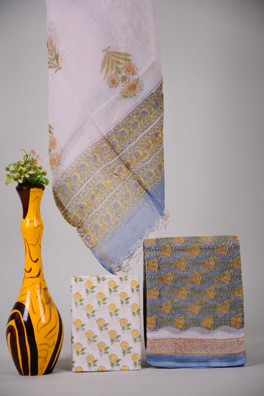 Hand Block Printed Kota Cotton Suit set