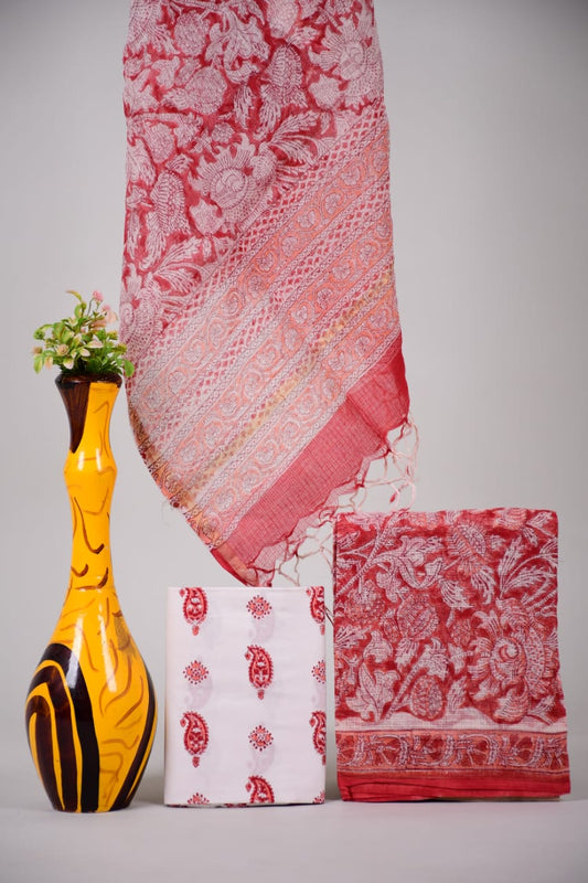 Hand Block Printed Kota Cotton Suit set