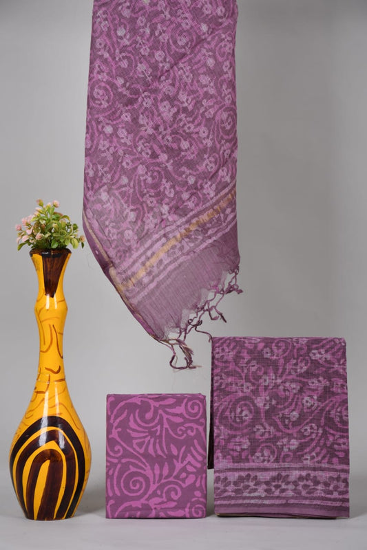 Hand Block Printed Kota Cotton Suit set