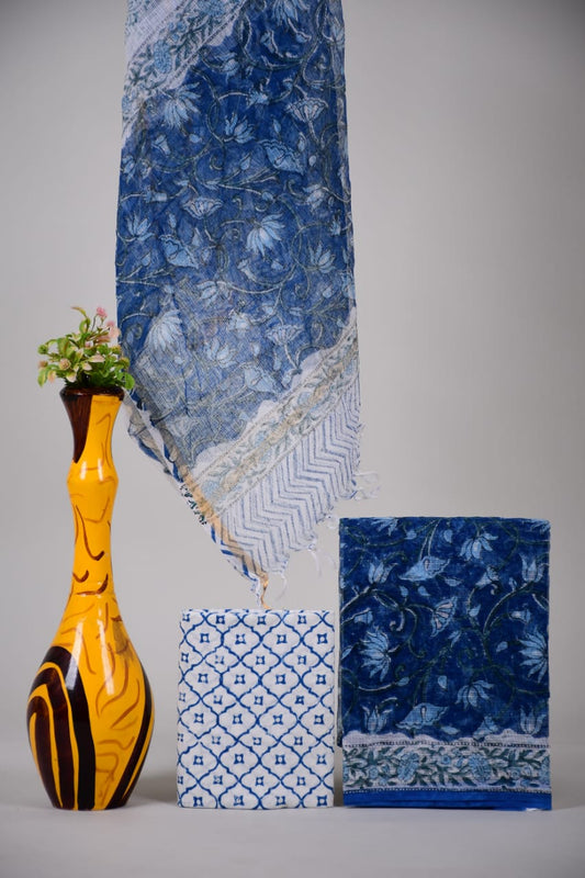 Hand Block Printed Kota Cotton Suit set