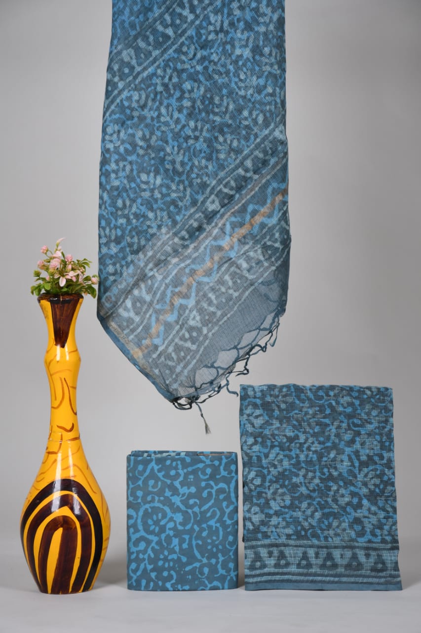 Hand Block Printed Kota Cotton Suit set