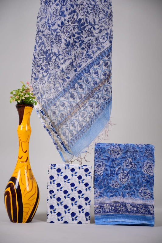 Hand Block Printed Kota Cotton Suit set
