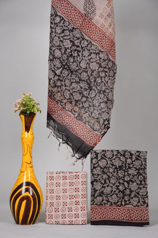Hand Block Printed Kota Cotton Suit set