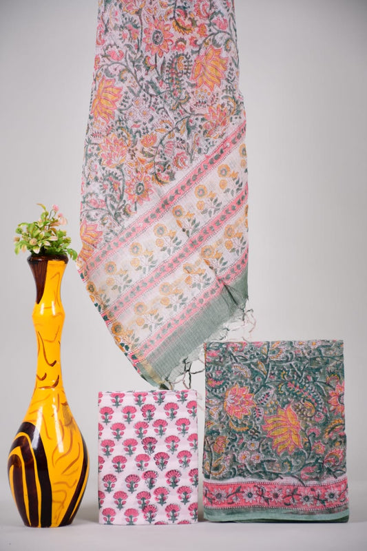 Hand Block Printed Kota Cotton Suit set