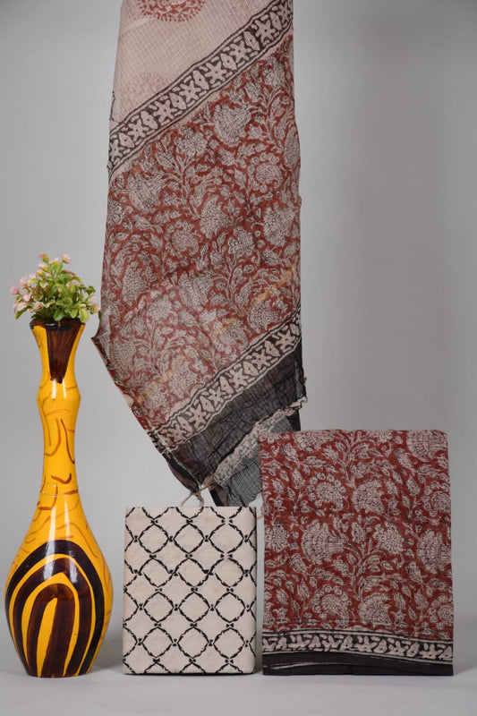 Hand Block Printed Kota Cotton Suit set